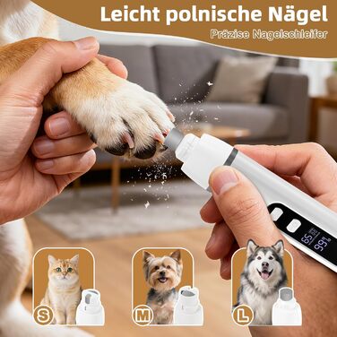 Машина для стрижки собак та котів ETACCU 4-в-1 з LED-дисплеєм, тример для лап, шліфувальник кігтів