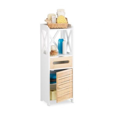 Relaxdays Small Side Table Cabinet with 5 Shelves
