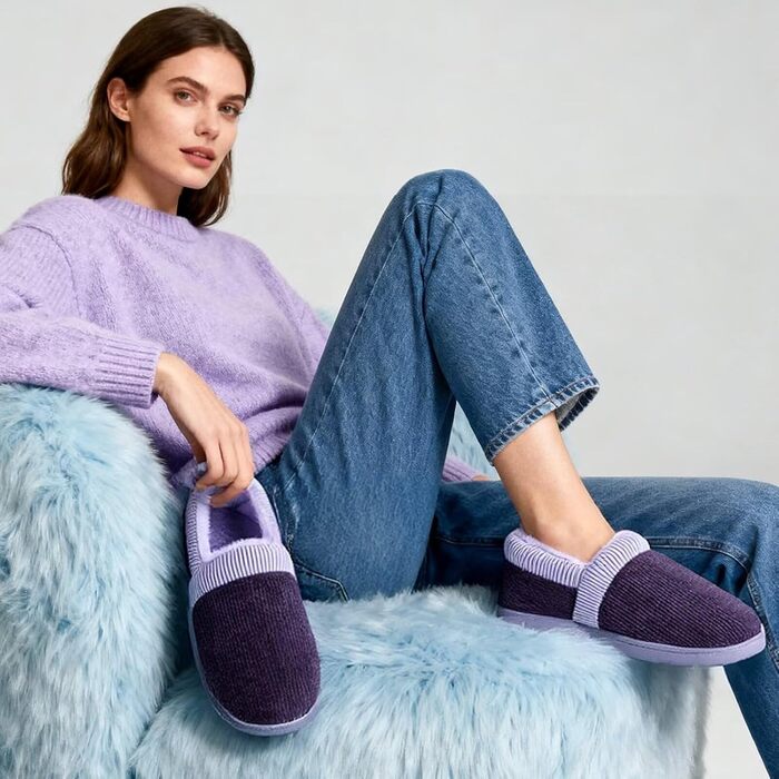 Тапочки для дому жіночі теплі з меморі-піною зимові, розмір 36-43 EU, м'ятно-зелені (42/43 EU, фіолетові)