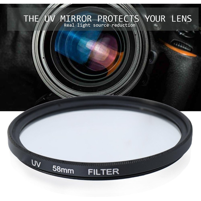 Набір фільтрів для камери Docooler: UV, CPL, FLD, ND 58mm – аксесуари для фотографії