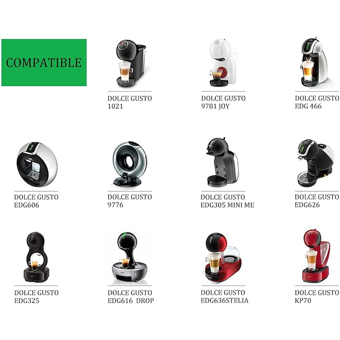 i Cafilas Reusable Capsule for Dolce Gusto, Capsule Filter, compatible with Dolce Gusto, with coffee spoon, brush (Tamper + Capsule)
