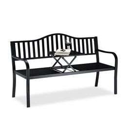 Relaxdays Garden Bench with Folding Table