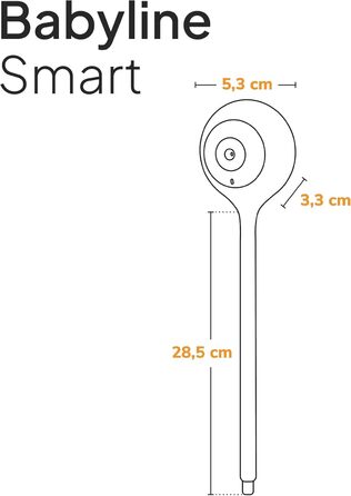 Дитячий відеомонітор Lionelo Care Babyline Smart з Wi-Fi, камерою, мобільним додатком та датчиками руху/звуку (білий)