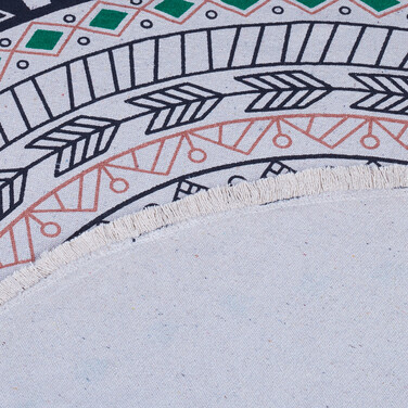 Relaxdays Round Rug with Mandala Design
