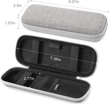 Чохол для Apple Pencil та інших стилусів, преміум шкіра, сірий, з відділенням для кабелю USB