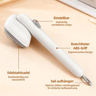 Щітка для тварин Piddy – самоочисна, для собак і котів, видаляє ковтуни, для довгої та короткої шерсті