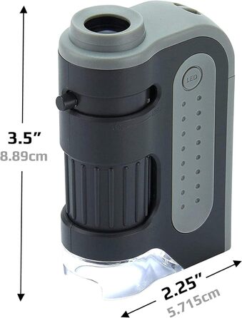 Мікроскоп кишеньковий Carson MicroBrite Plus 60x-120x LED з асферичною лінзою (MM-300)