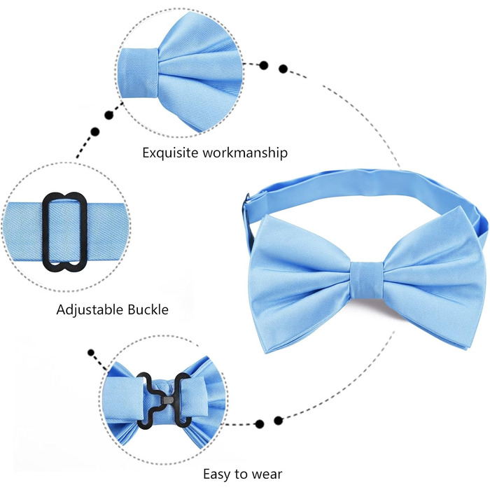 Набір краватка-метелик, кишеньковий хустинка та запонки Alizeal для чоловіків (Бордовий)