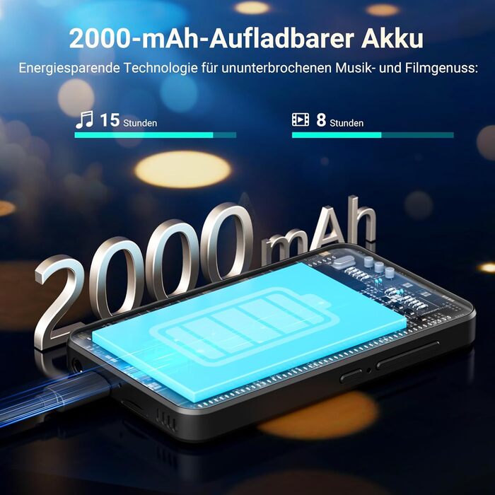 MP3 плеєр Mechen 160GB з Wi-Fi, Bluetooth, Android 13, 4