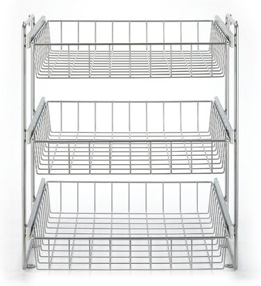 Storage Shop Pull-Out Shelf Basket Combination System for 50cm Wide Cabinet, 3-Tier