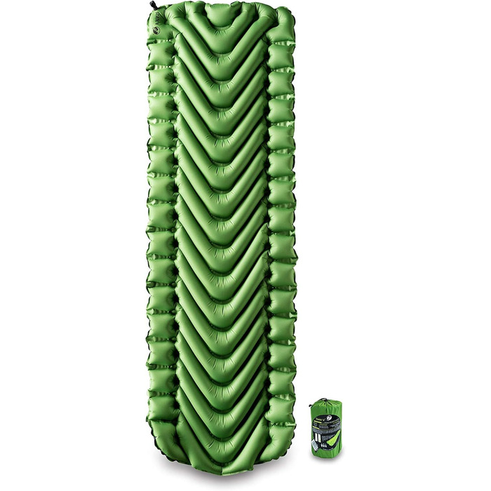 Klymit Static V Sleeping Pad (Green) - Lightweight Camping Mat