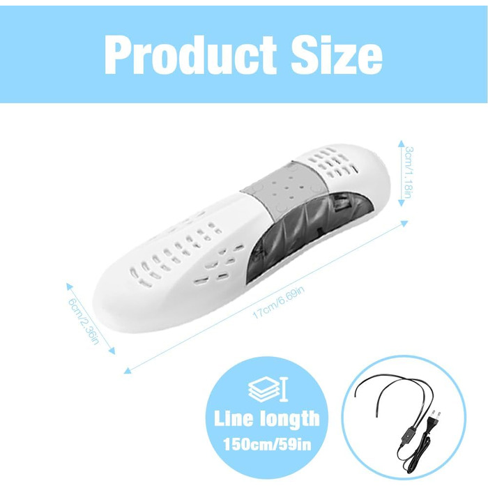 Електричний сушильник для взуття: портативний сушильник, сушильник для чобіт, сушильник для гірськолижних черевиків, для взуття, тепле взуття