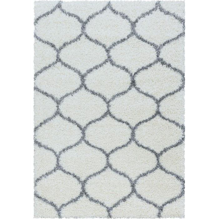 Килим HomebyHome Shaggy 160 см - високий ворс, скандинавський стиль, м'який та пухнастий. Підходить для вітальні, спальні, кухні, коридору. Розмір 80 x 150 см (ковзанка). Колір: кремовий