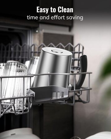 Електричний піноутворювач для молока Morpilot, 500 мл, 650 Вт, нержавіюча сталь, миється в посудомийній машині, для гарячого та холодного молока, шоколаду, антипригарне покриття