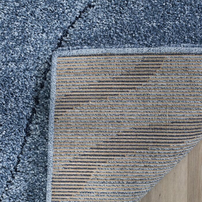 Килим SAFAVIEH Zottelig для вітальні, їдальні, спальні - колекція Florida Shag, високий ворс, 122 x 183 см (кремовий та блакитний, 244 x 305 см (прямокутний))