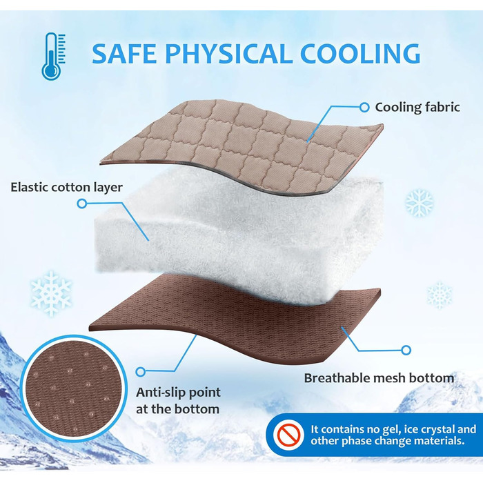 Кühlmatte für Hunde NIBESSER - Охолоджуючий килимок для собак NIBESSER, 40x30 см, коричневий