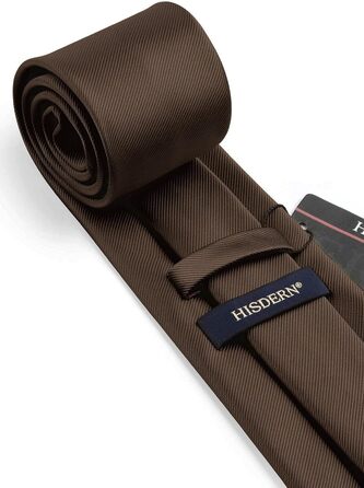 Костюм для весілля HISDERN: краватка, нагрудна хустинка та краваткова затискачка, однотонні кольори, універсальний розмір, коричневий