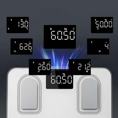 Аналітичні електронні ваги для ванної з Bluetooth, підтримкою додатка та 8 електродами