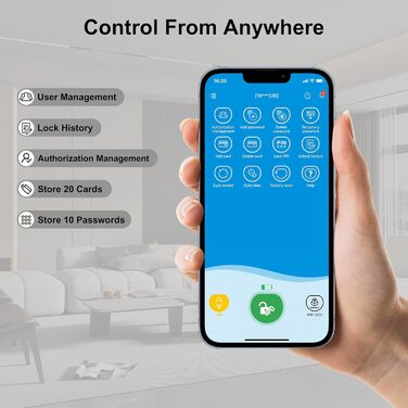 Електронний циліндр WELOCK PBL41 для дверей з Bluetooth, кодовий замок IP65, для дверей 50-100 мм