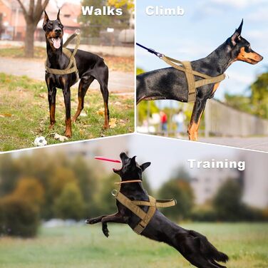 Шлейка для собак, анти-тяга, світловідбиваюча, для середніх та великих собак, регульована, м'яка, дихаюча, для прогулянок та бігу (L) Стиль1-L