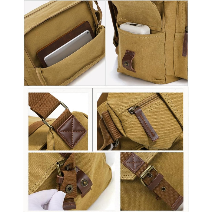 Сумка для фотоапарата DSLR Canvas Messenger BG507 (Хакі) 34x13x27 см