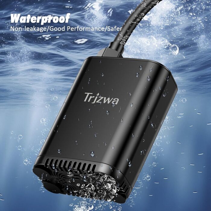 Портативна душова система для кемпінгу TRJZWA з акумулятором 2600mAh, регульованою насадкою та насосом для кемпінгу, подорожей, автомиття, купання тварин та саду