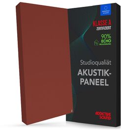Акустична панель Addictive Sound Schallabsorber Wand Premium для стін та стелі, звукопоглинаюча панель класу A, 100x50x11 см, колір бордовий (Burgundy)
