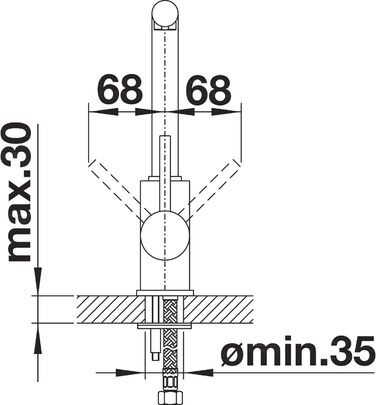 Змішувач кухонний BLANCO MILA хром | Високий тиск | Захист від зворотного потоку | Керамічний картридж | Захист якості води та економія води | Розміри: 10,5x25,5x27 см | Вивід - трубка