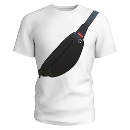 Чоловіча та жіноча поясна сумка-рюкзак, водонепроникна, для спорту та подорожей (чорна)