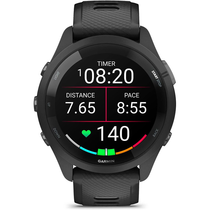Garmin Forerunner 265: чорний/світло-сірий, 46 мм - спортивний годинник для бігу та фітнесу