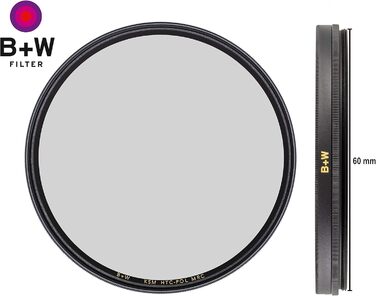 Поляризаційний фільтр B+W Zirkularer Käsemann (High Transmission, MRC, F-Pro, 16x покриття, професійний) 60mm
