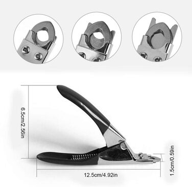 Ножиці для обрізання кігтів домашніх тварин Fdit - для собак та котів, чорний колір