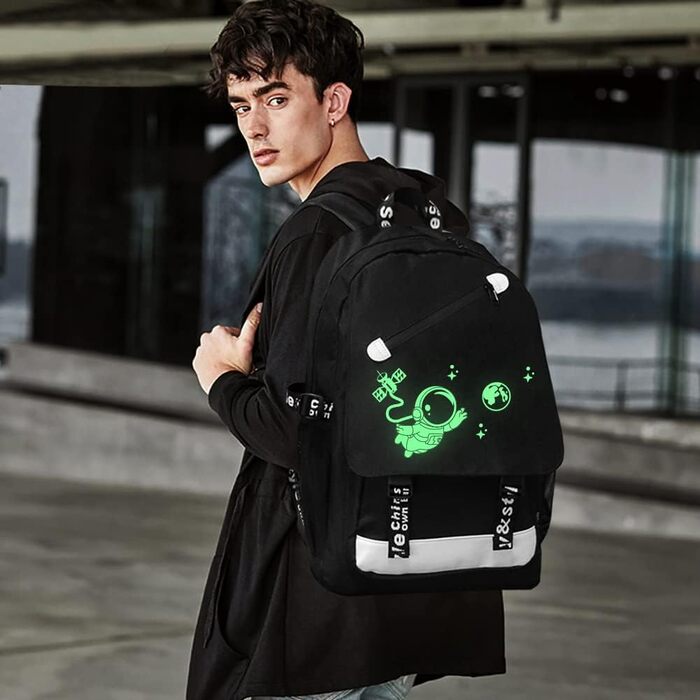 Шкільний рюкзак для хлопчика-підлітка з принтом 