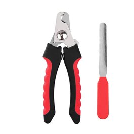 Професійний інструмент для стрижки кігтів домашніх тварин: триммер, кусачки, ножиці, нержавіюча сталь, з блокуванням та пилочкою (L)