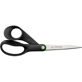 Універсальні ножиці Fiskars ReNew 21 см, чорні, з переробленої нержавіючої сталі та пластику, ергономічна ручка, серія Functional Form