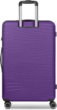 Набір валіз Franky Dallas 3.0 3 шт. | Тріумф, TSA-замок, 4 колеса, фіксуючий ручка | 36/60/92 л (фіолетовий, валіза L 75 см)