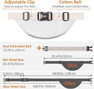 Чоловіча/Жіноча поясна сумка-бананка 35 см з великою місткістю, чорна, для iPad mini/iPhone 12 Pro Max, для спорту