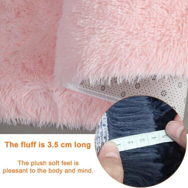 Килимок для вітальні Gsogcax 120x160 см, пухнастий, з антиковзаючим покриттям, рожевий, для дому