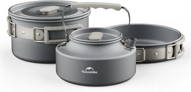 Набір посуду Naturehike для кемпінгу та приготування їжі (2-7 осіб) - котел, каструля, посуд для пікніків, BBQ, походів