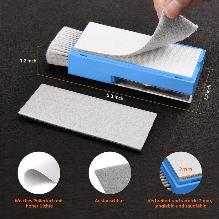 Набір для чищення клавіатури та гаджетів Ordilend: щітка, спрей, для ноутбука, телефону, iPad, монітора