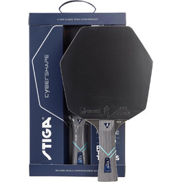 STIGA Cybershape Future Table Tennis Racket - Truls Möregårdh Approved, 3-Star, Hexagonal Shape for Rising Players