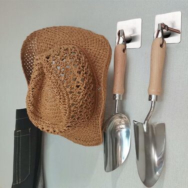 Набір гачків для рушників 6 шт. самоклеючі, з нержавіючої сталі, без свердління, для ванної, туалету, кухні, офісу (сріблясті)