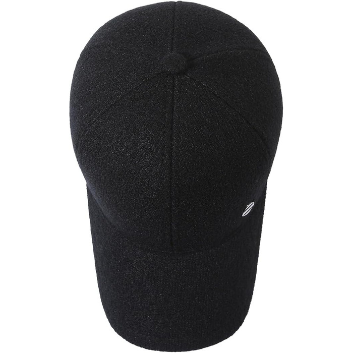 Кепка YAMEE для чоловіків на зиму з відкидними навушниками, тепла бейсболка, універсальний розмір (2361*Чорний)