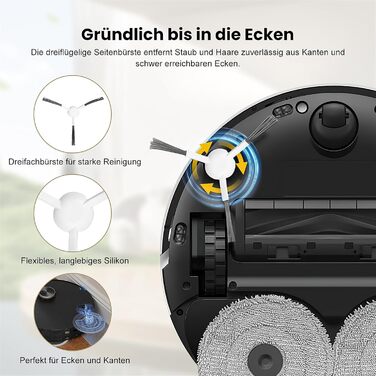 Набір аксесуарів для робота-пилососа Dreame L20 Ultra: 2 щітки, 6 мішків, 4 серветки, 4 фільтри HEPA, 4 бокові щітки, 1 щітка для очищення