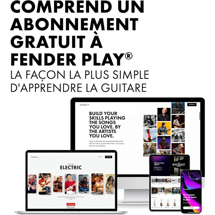 Squier Sonic Stratocaster: електрогітара в комплекті з підсилювачем Fender Frontman 10G, чорний, кленова накладка, Gig Bag, Fender Play (2-Farben Sunburst)