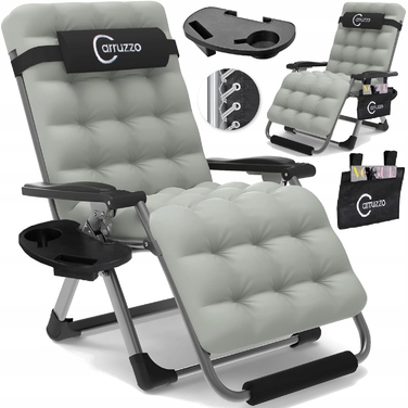 Шезлонг Carruzzo Relax Line, сталь, сірий
