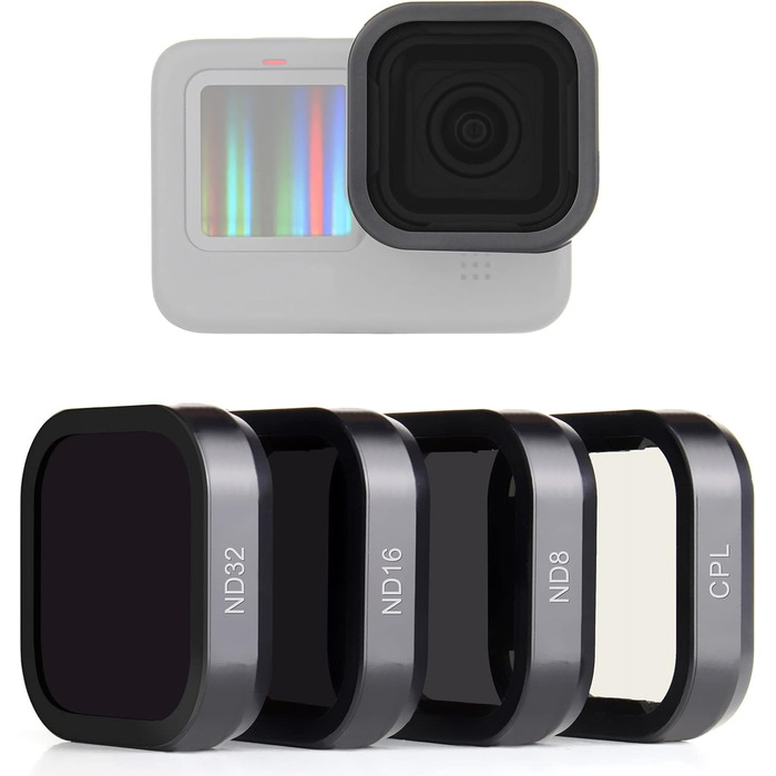 Фільтри SOONSUN для GoPro Hero 12 11 10 9: CPL, ND8, ND16, ND32 (4 шт.)