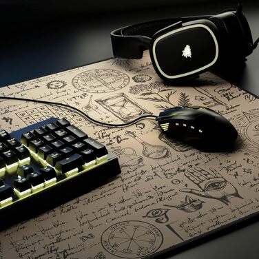 Ігровий килимок для миші CSL XXL (900x400 мм) Alchemy Magic — великий килимок на весь стіл для геймерів, сумісний з Razer, Logitech, Roccat