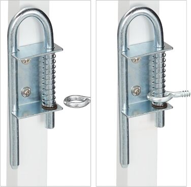 Захисне ворота для собак Relaxdays, висувне до 130 см, висота 87,5-100 см, бамбук, біле (L)