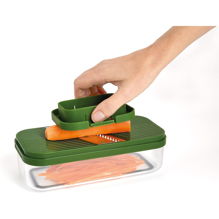 Набір Joseph Joseph Multi-Prep Compact 4-в-1: овочевий тертак, шинкер для цибулі, нарізчик для картоплі фрі, тертак для сиру, нарізчик Julienne з контейнером